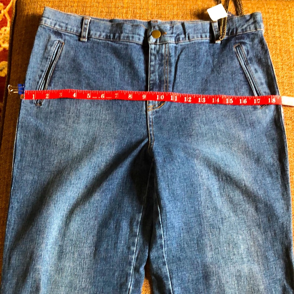 Blue Wide Leg Jeans - Picture 7 of 10
